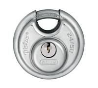 ABUS Cadenas Diskus 24IB/50 – acier inoxydable, protection 360°, niveau sécurité 7 – Argent