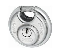 ABUS Cadenas Diskus 24IB/50 20317 – acier inoxydable, protection 360°, niveau de sécurité 7 – argent