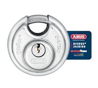 ABUS Cadenas Diskus 24IB/60 – Acier inoxydable, protection 360°, niveau de sécurité 7 – Argent/Bleu
