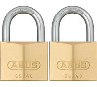 ABUS Mechanical - Cadenas en laiton 65/40mm par lot de deux
