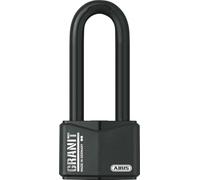 ABUS Cadenas Granit 37/55HB100 à anse haute - pour une utilisation en extérieur - en acier spécial trempé - clé avec lumière LED - niveau de sécurité ABUS 10 - noir