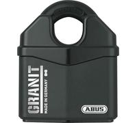 ABUS Cadenas Granit 37RK/80 Cadenas Premium pour usage intensif - protection accrue de l'anse - niveau de sécurité 10 - avec 2 clés et carte de sécurité - noir - 43121, 80 mm