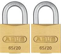 ABUS Cadenas Laiton 65/20 - Lot de 2, Mêmes Combinaisons - Cadenas pour Valises - Corps en Laiton Massif - Anse en Acier Trempé - Sécurité ABUS 3
