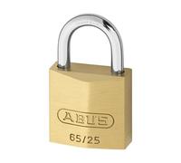 ABUS Cadenas laiton 65/25 – 25 mm, pour valises, corps laiton massif, anse acier trempé, niveau 3