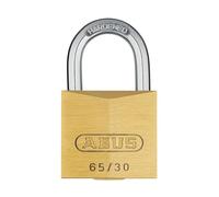 ABUS Cadenas laiton 65/30 – corps en laiton massif, anse en acier trempé, niveau de sécurité 4