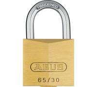 ABUS Cadenas 65/30 en laiton – Pack de 4, même combinaison, corps laiton massif, anse acier trempé
