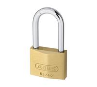 ABUS Cadenas Laiton 65/40HB40 à Anse Haute - Acier Trempé, Niveau 5 | Anse en acier robuste, corps laiton haute qualité - valises, casiers, coffrets - 23 x 53 mm, niveau de sécurité 3