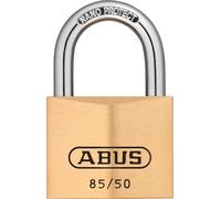 ABUS Cadenas laiton 85/50 - pour portes de caves, remises, etc. - résistant aux intempéries, corps en laiton - anse en acier trempé - niveau de sécurité 7