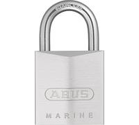 ABUS Cadenas Marine 75IB/30 - Résistant aux intempéries - Corps de serrure en laiton avec revêtement Nickel Pearl - Niveau de sécurité 5 - Argenté