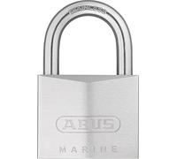 ABUS Cadenas Marine 75IB/50 - Résistant aux intempéries - Corps de serrure en laiton avec revêtement Nickel Pearl - Niveau de sécurité 7 - Argenté