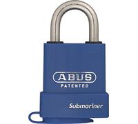 ABUS Cadenas Submariner 83WPIB/53 - résistant aux intempéries - avec anse inoxydable en acier inoxydable trempé - avec enrobage plastique - niveau de sécurité 8 - bleu