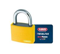 ABUS Cadenas T65AL/40 myLOCK – inscriptible – cadenas à broche – aluminium – ABUS 5 – jaune