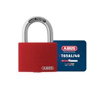 ABUS Cadenas T65AL/40 myLOCK - Inscriptible, Corps en Aluminium, Rouge