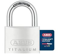 ABUS Cadenas de cave Titalium 64TI/60 – corps aluminium spécial, anse acier trempé, sécurité 6