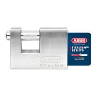 ABUS Cadenas Titalium 82TI/70 - Cadenas monobloc pour grilles à enroulement, distributeurs automatiques, conteneurs, etc. - Boulons de verrouillage en acier trempé - Niveau de sécurité 6