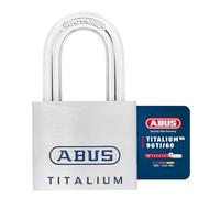 ABUS Cadenas Titalium 96TI/60 en Aluminium - Clé Réversible, Niveau 8 | Corps en aluminium massif léger - anse en acier trempé anti-corrosion - double verrouillage - largeur 60 mm