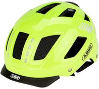ABUS Casque de vélo avec lumière - Hyban 2.0 LED - Avant et arrière et coque rigide robuste - Pour homme et femme
