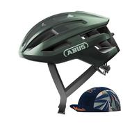 ABUS Casque vélo PowerDome ACE – avec Race Cap, ventilation intelligente – Vert mousse L 57–61 cm