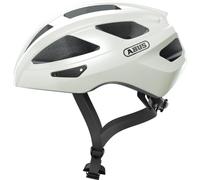 ABUS Casque de vélo Macator – Sportif pour débutants, adapté aux tresses – Blanc perle M 52–58 cm