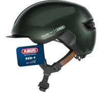 ABUS Casque de vélo HUD-Y avec feu arrière, moss green, M