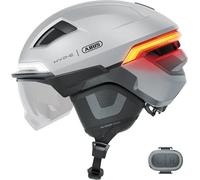 ABUS Casque de vélo HYP-E ACE - avec feu avant, feu arrière et clignotant - avec visière et protège-oreilles - convient aussi pour E-Bike et S-Pedelec - pour femmes et hommes