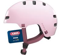 ABUS Casque de vélo XOXO - Casque Urbain au Look Skateur - Casque pour Skateboard, vélo, Trottinette - avec mentonnière optimisée - pour Adolescents et Adultes - Taille S, Rose
