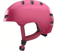 ABUS Casque de vélo XOXO - Casque Urbain Style Skateur - Casque pour Skateboard, vélo, Trottinette - avec mentonnière optimisée - pour Adolescents et Adultes - Taille L, Rouge uni