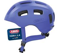 ABUS Casque de vélo Youn-I 2.0 - avec lumière pour Enfants, Adolescents et Jeunes Adultes - pour Filles et garçons - Bleu uni, Taille S