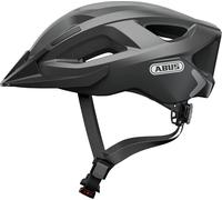 ABUS Casque de ville Aduro 2.0 - Casque de vélo polyvalent avec lumière - dans un design sportif pour la circulation en ville - pour hommes et femmes - Titan (grisâtre), taille M