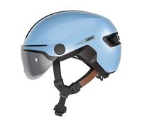 ABUS Casque de ville HUD-Y ACE - casque de vélo stylé avec visière et feu arrière LED magnétique et rechargeable - pour hommes et femmes
