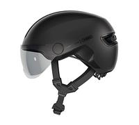 Casque vélo urbain à visière Abus HUD-Y ACE à éclairage Intégré - M - Velvet Black