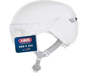 ABUS Casque de Ville HUD-Y ACE - Casque de vélo stylé avec visière et feu arrière LED magnétique et Rechargeable - pour Hommes et Femmes
