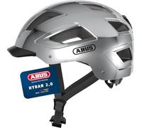 ABUS Casque de ville Hyban 2.0 - Casque de vélo avec feu arrière, coque dure en ABS, bonne forme - pour femmes et hommes