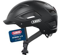 ABUS Casque de ville Hyban 2.0 - Casque de vélo avec feu arrière, coque dure en ABS, bonne forme - pour femmes et hommes