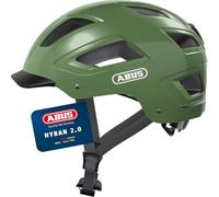 ABUS Casque de ville Hyban 2.0 - Casque de vélo avec feu arrière, coque dure en ABS, bonne forme - pour femmes et hommes