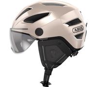 ABUS Casque de ville Pedelec 2.0 ACE - casque de vélo avec feu arrière, visière, bonnet de pluie, protection des oreilles - pour hommes et femmes