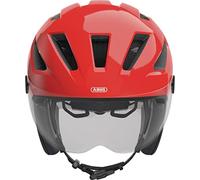 ABUS Casque de ville Pedelec 2.0 ACE - casque de vélo avec feu arrière, visière, bonnet de pluie, protection des oreilles - pour hommes et femmes