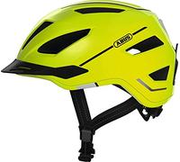 ABUS Casque de Ville Pedelec 2.0 - Casque de vélo avec feu arrière et Capuche de Pluie - pour Le trafic Urbain - pour Femmes et Hommes