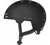 ABUS Casque de ville Skurb - Casque de vélo robuste pour le quotidien, le skate, le BMX ou le longboard - Noir mat, taille L (58-61 cm)