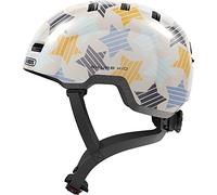 ABUS Casque vélo enfant Skurb Kid – Style skater, espace pour tresse – Grey Stars S (45-50 cm)