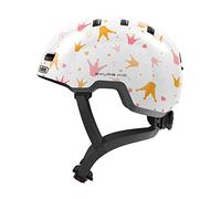 ABUS Casque vélo enfant Skurb Kid - look skater, espace pour tresse - White Crowns S (45-50 cm)