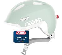 ABUS Casque urbain Smiley 3.0 Ace LED Vert Pure Mint Taille M Enfants
