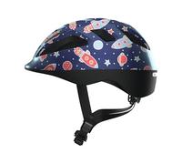 ABUS Casque Enfant Smooty 2.0, Bleu avec Motif Fusée, Taille M