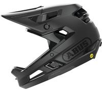 ABUS Casque Fullface AirDrop MIPS - MTB : Downhill, Freeride et Enduro - Casque de VTT avec ventilation optimisée et Ambient Sound Channel - pour adultes Noir, /XL , Taille L|XL (58-62 cm)