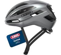 ABUS Casque Gravel Taipan - Casque de vélo pour Le Gravel - léger, Polyvalent et Bien ventilé - avec Support pour Lunettes - pour Adolescents, Femmes et Hommes - Taille M, Argent