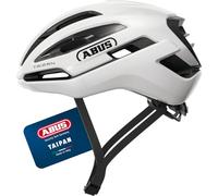 ABUS Casque Gravel Taipan - Casque de vélo pour le gravel - léger, polyvalent et bien ventilé - avec support pour lunettes - pour adolescents, femmes et hommes - taille L, blanc