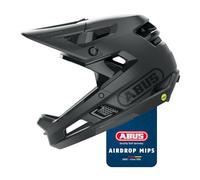 ABUS Casque de descente AIRDROP MIPS – velours noir, ventilation optimisée, L-XL