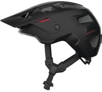 ABUS Casque MTB MoDrop QUIN - casque de vélo intelligent avec Bluetooth®, détection de collision & système d'alarme SOS pour VTT - unisexe - noir mat, L