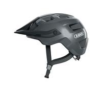 ABUS Casque MTB MoTrip - casque de vélo robuste avec visière réglable en hauteur pour VTT - ajustement individuel - unisexe - gris brillant, S