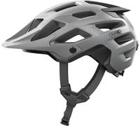 ABUS Casque MTB Moventor 2.0 - Casque de vélo confortable pour le tout-terrain - Casque All-Mountain - pour femmes et hommes - Argent, Taille L (57-61 cm)